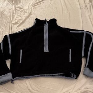 FP Movement by Free People Black and Gray Teddy Jacket